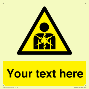 Custom Warning substance or mixture presenting a health hazard